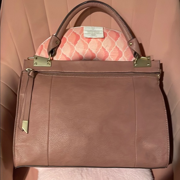 Foley Corinna Rosewood Leather Satchel